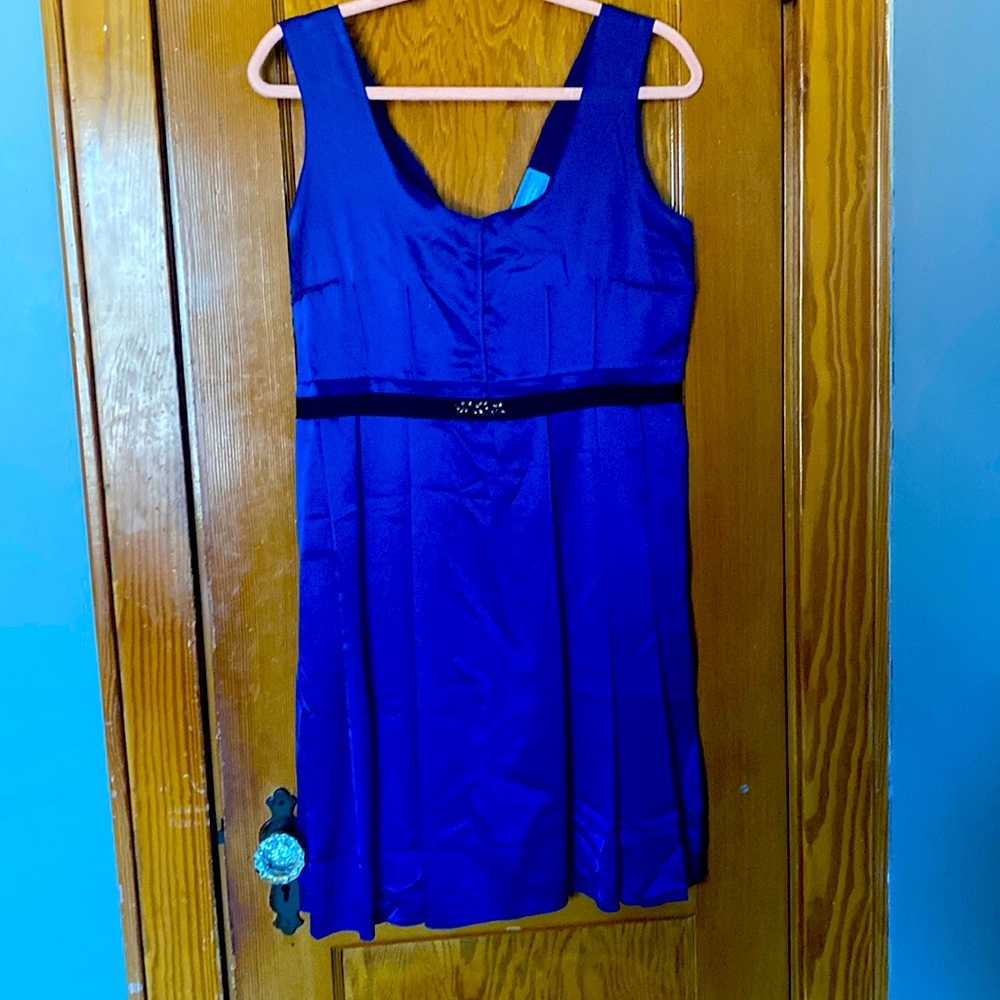 Simply Vera wang cobalt blue with black trim cocktail  dress
